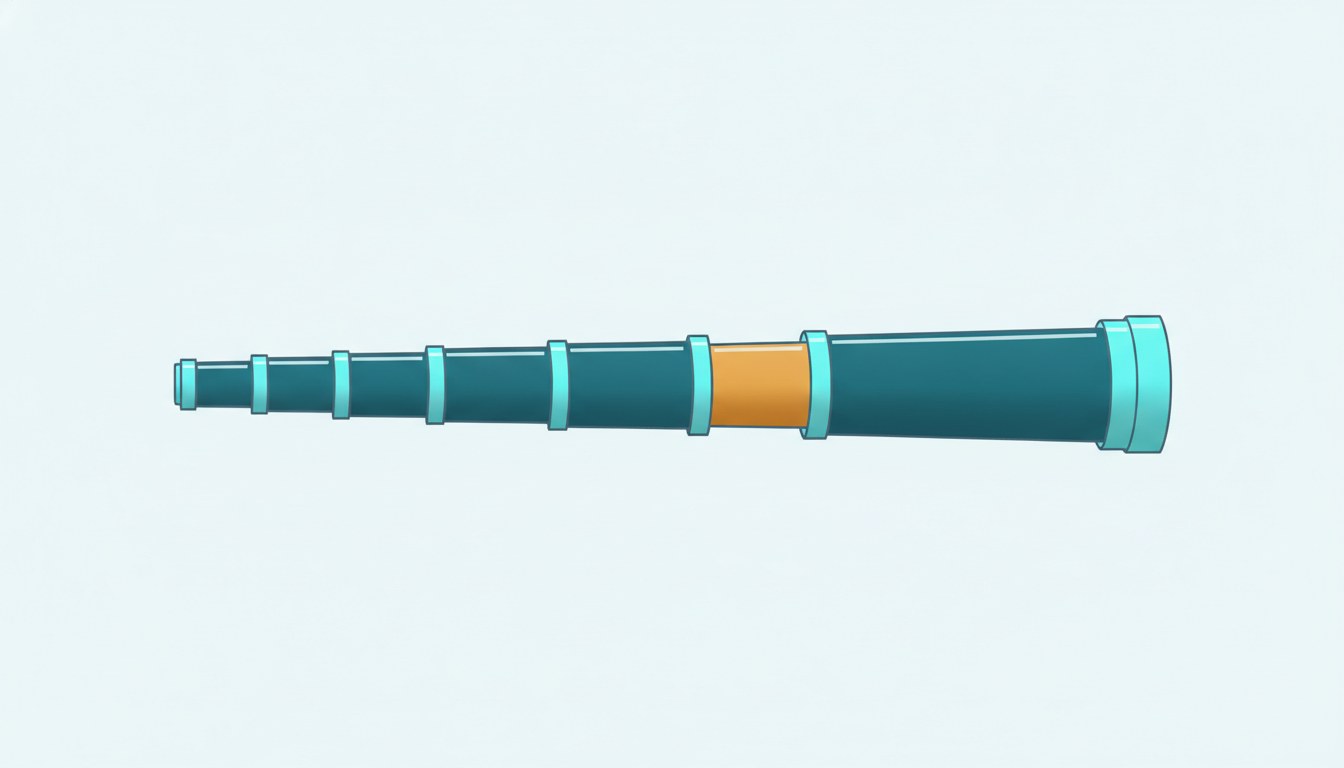 A telescoping tube drawn fully out, each segment wider than the last